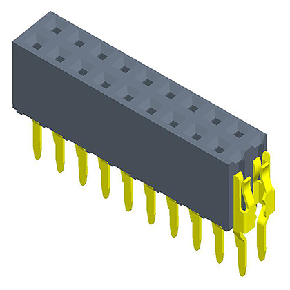 2.54mmFemale Header  Dual Row  180° U-type
